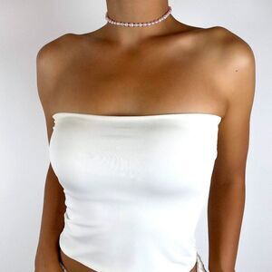 Vintage Y2K Pink Dainty Beaded Pearl Choker - Beachy Coquette Soft Girl Jewelry